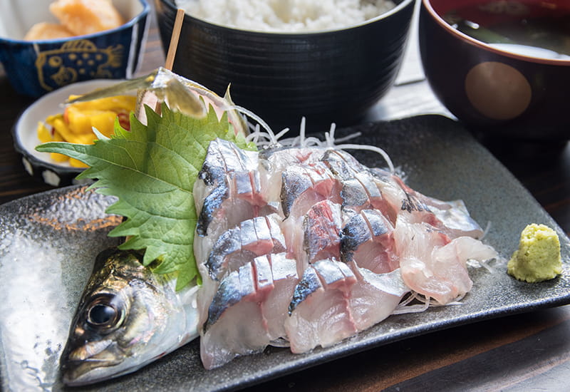 アジのお刺身定食