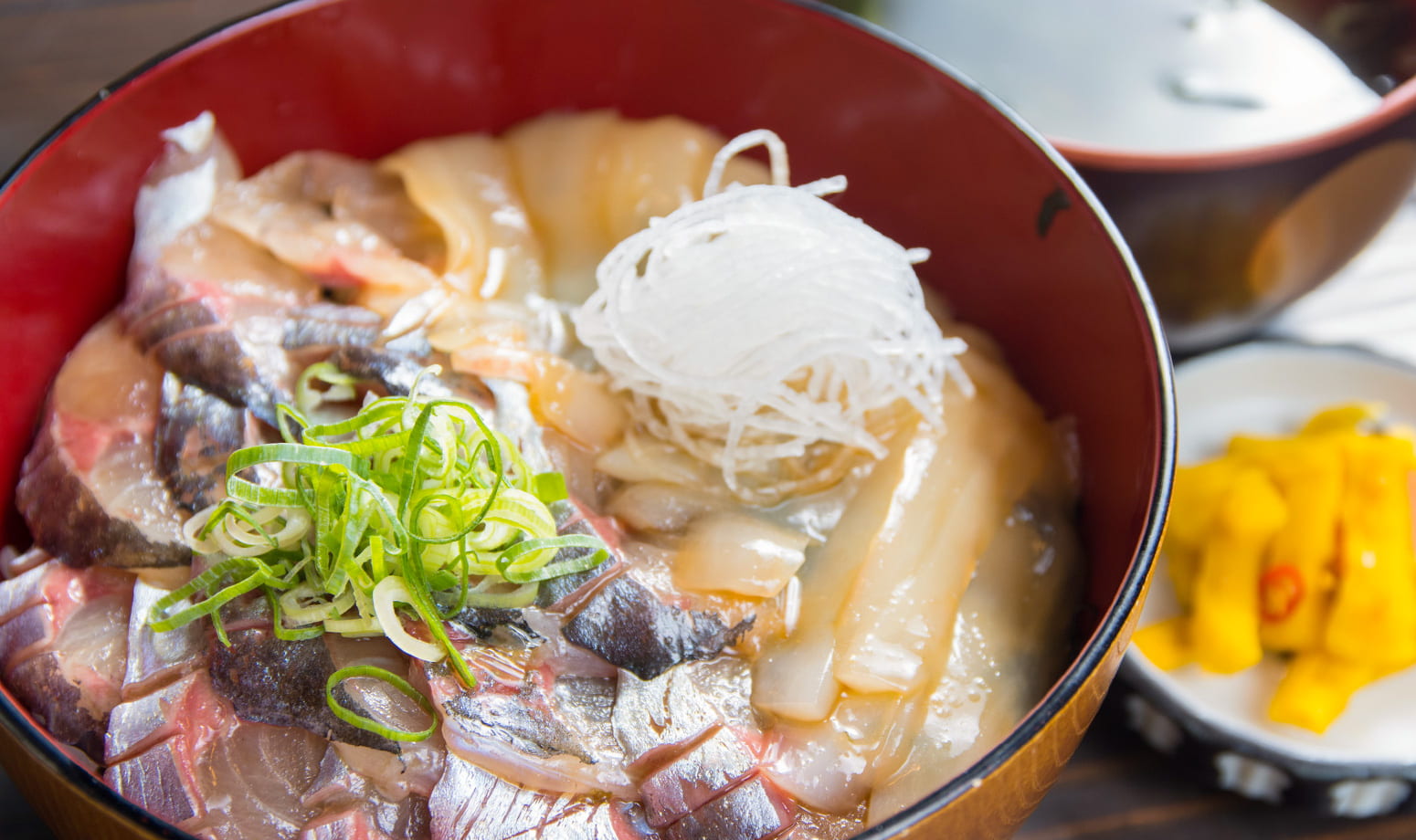 アジ・イカ丼